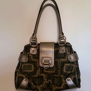Treviso brown & gold handbag